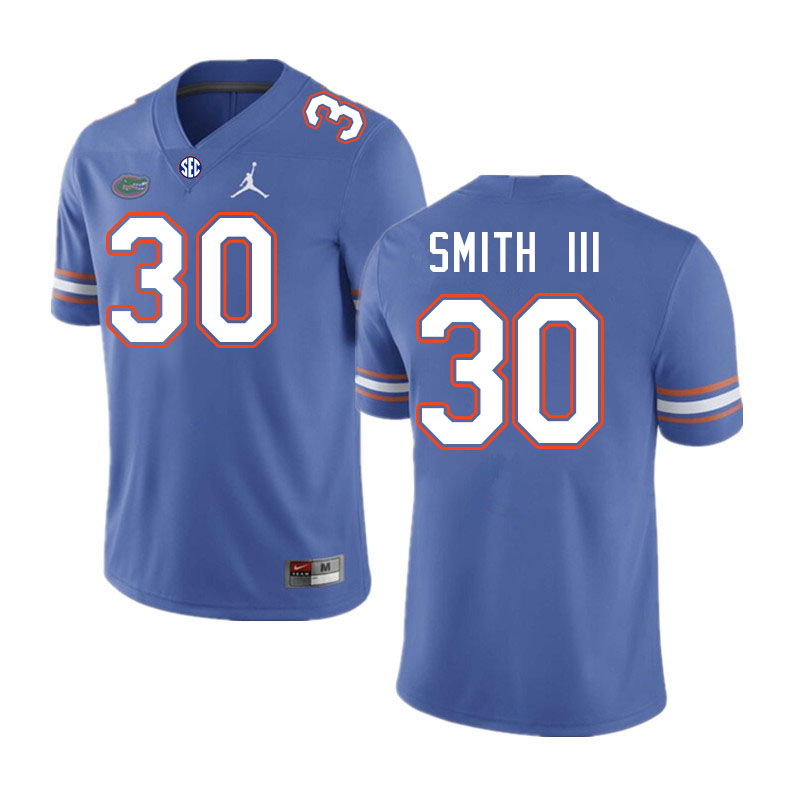 Men #30 Gregory Smith III Florida Gators College Football Jerseys Stitched-Royal